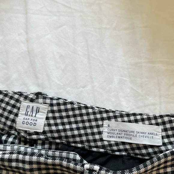 GAP Gingham Curvy Signature Skinny Pants - Picture 4 of 4